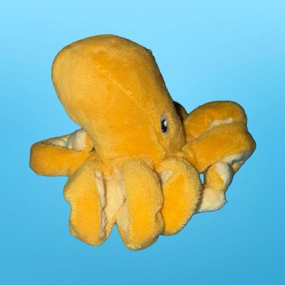 Mini Plush IKEA BLÅVINGAD Orange Soft Stuffed Octopus 4” - Picture 3 of 7